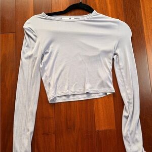 Women's purple Long Sleeve Crop Top